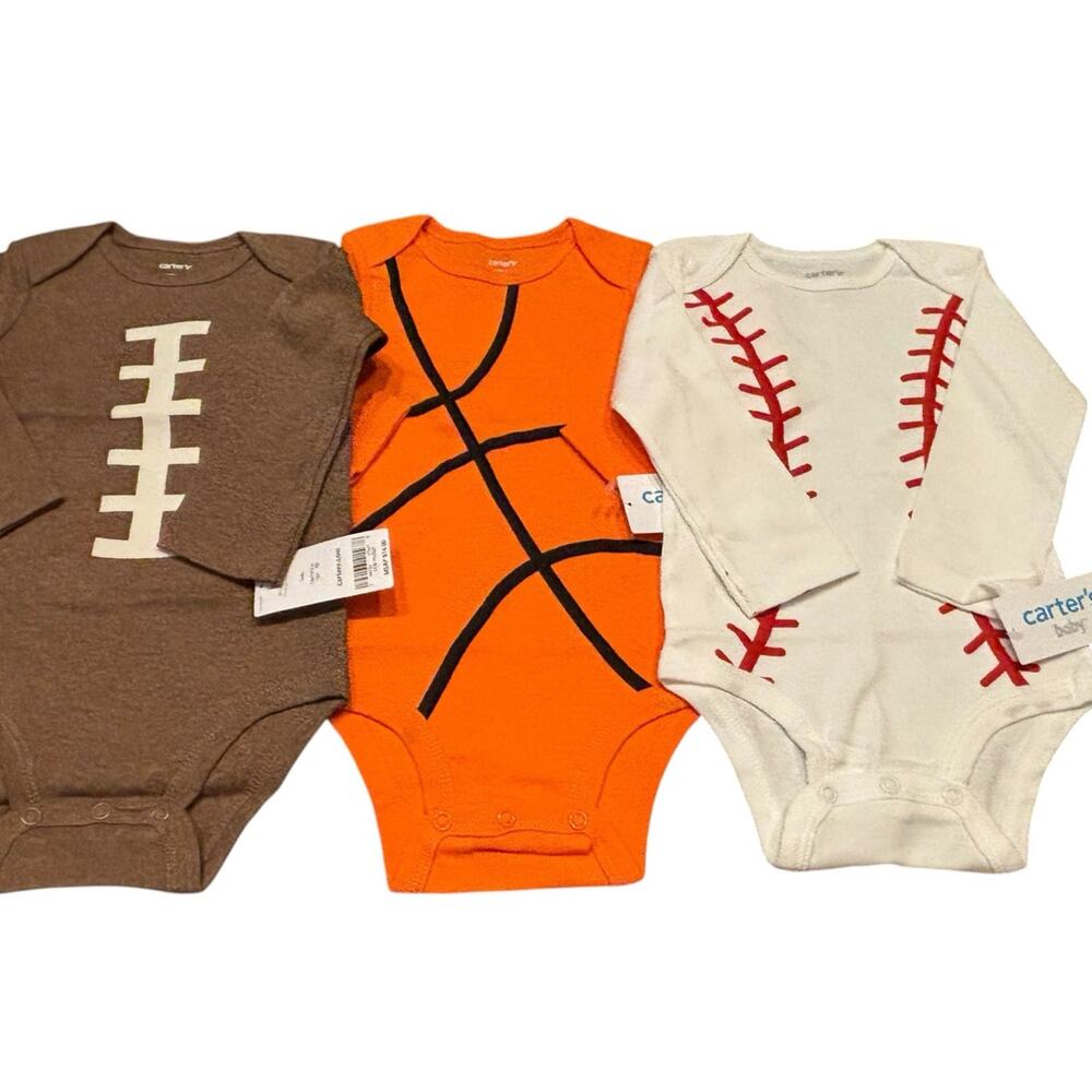 NWT 12M Carter’s Boys Sport fans onesie set